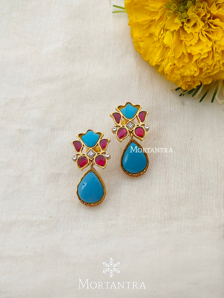 ME1424PSB - Jadau Kundan Earrings