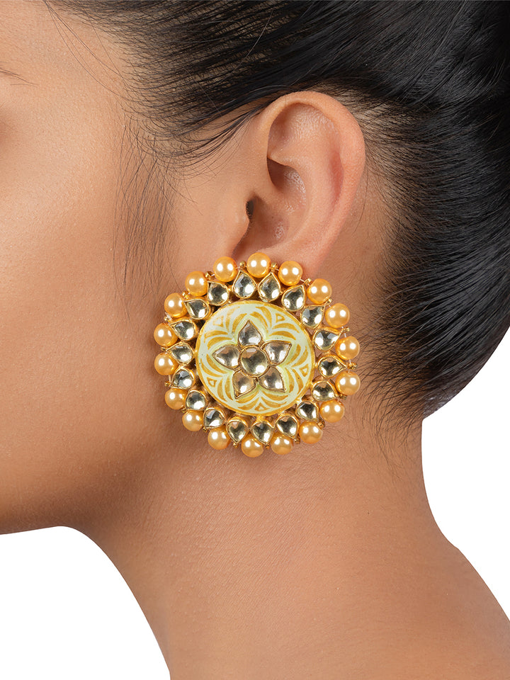 ME482W - Jadau Kundan Earrings