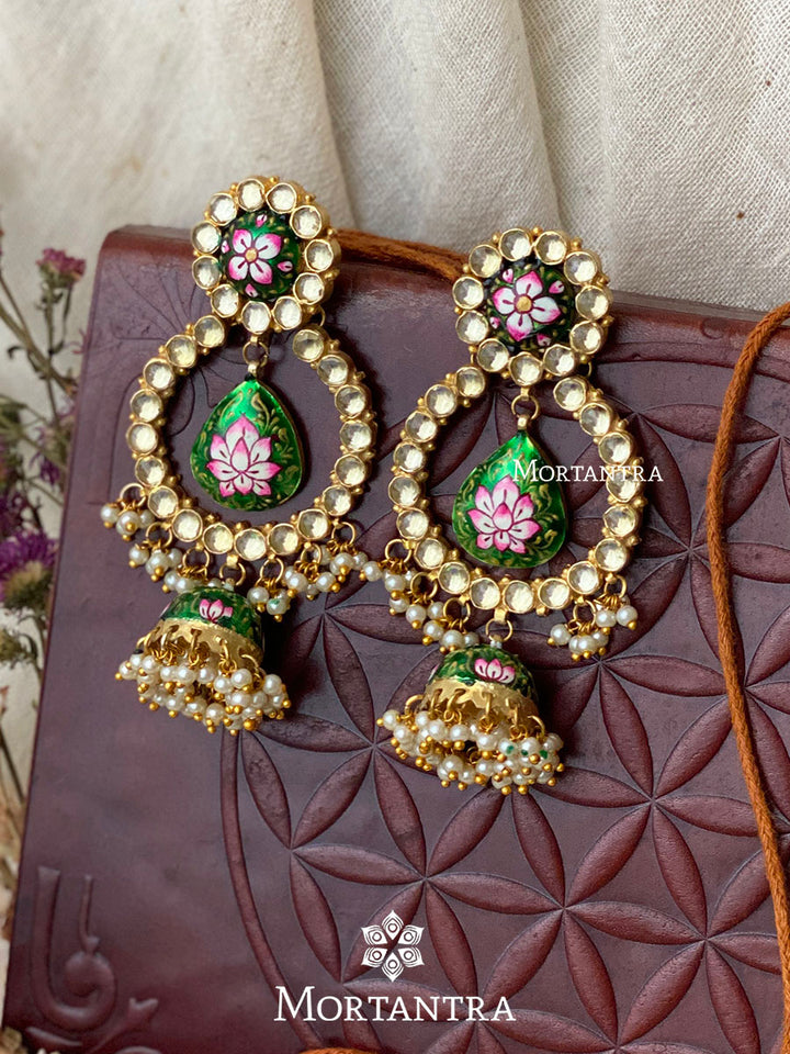 ME901GR - Jadau Kundan Earrings