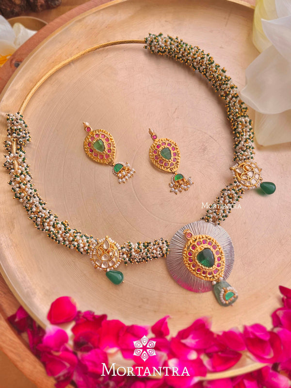 MR-S44M - Mishr Necklace Set (Hasli Set)