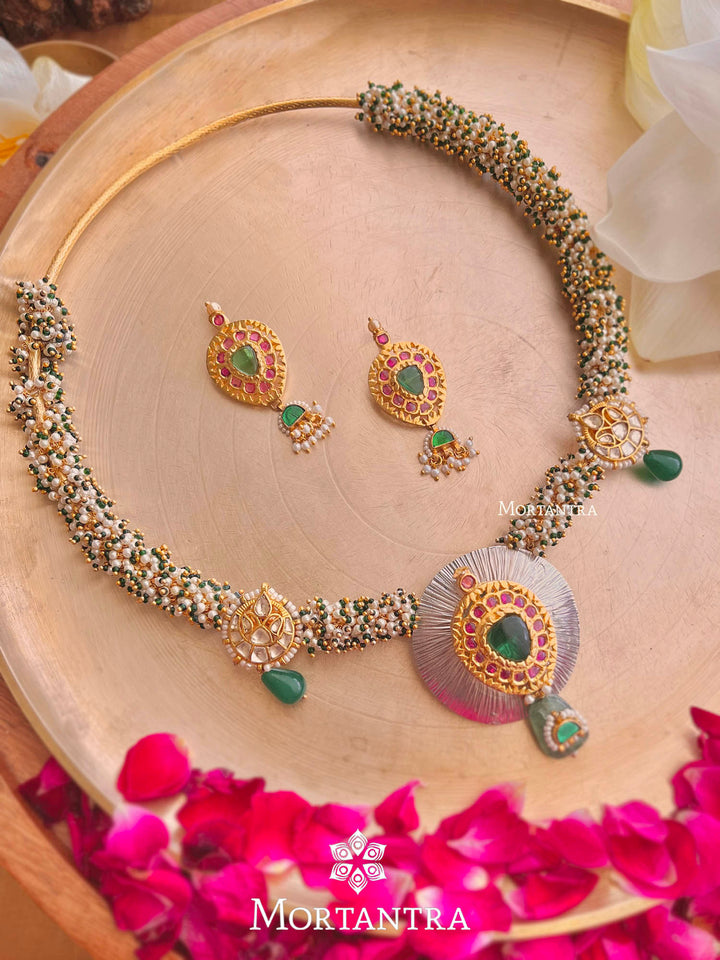 MR-S44M - Mishr Necklace Set (Hasli Set)