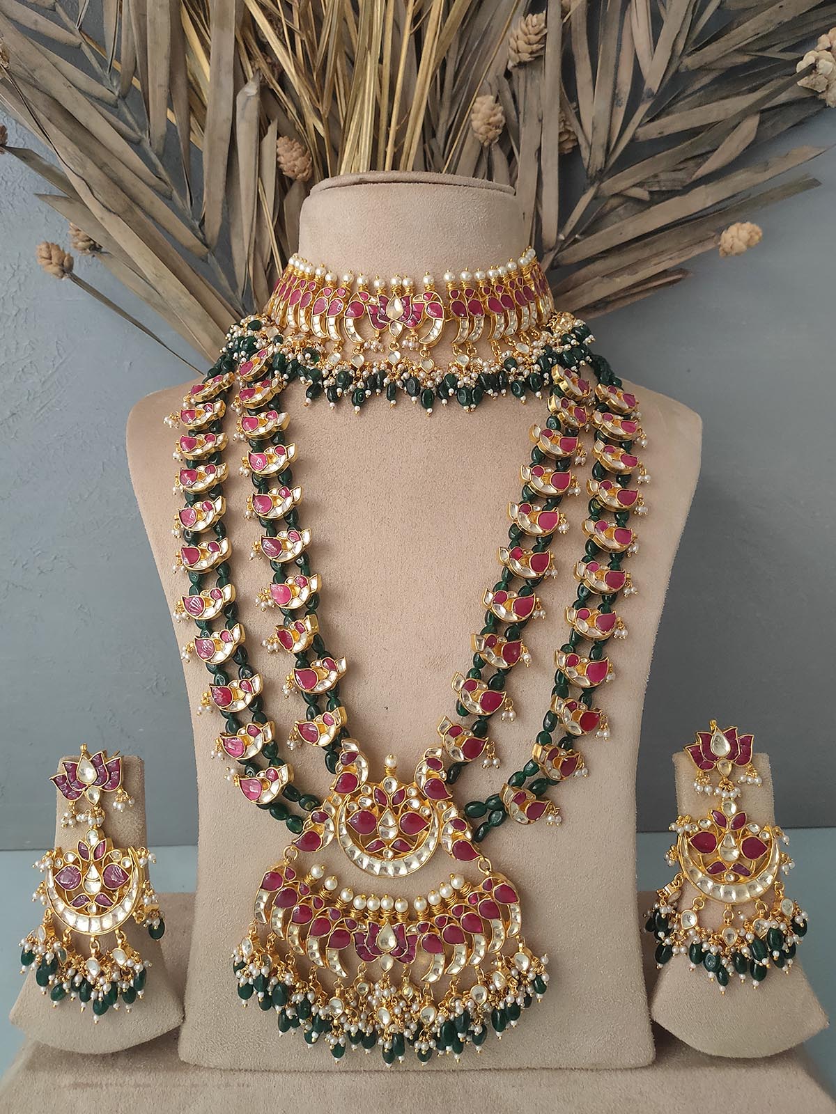 MS1227YMR - Jadau Kundan Necklace Sets