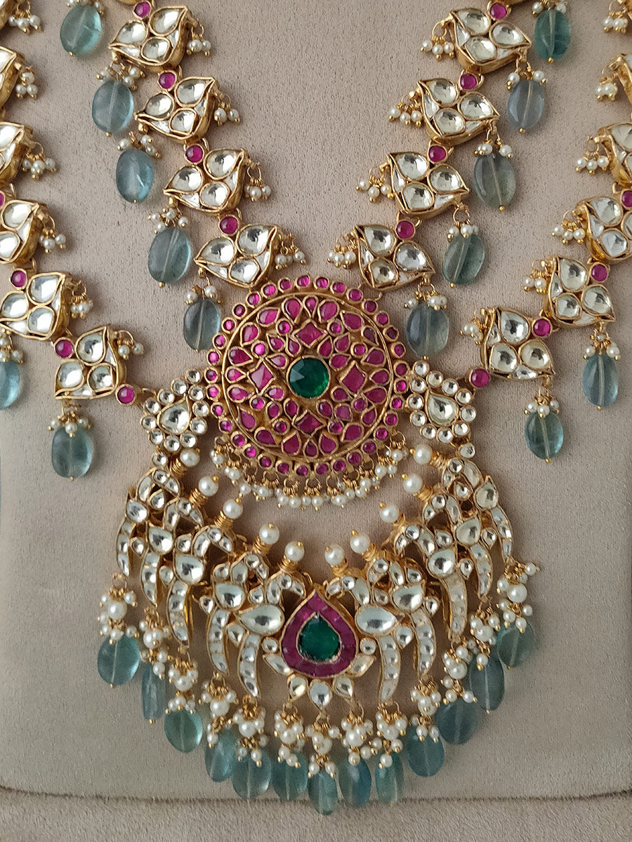 MS1253YP - Multicolor Bridal Jadau Kundan Long Necklace Sets
