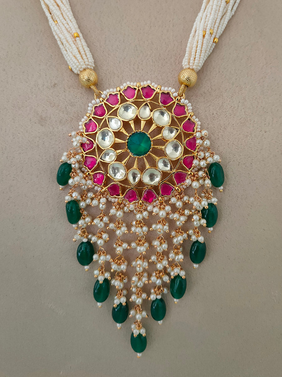 MS1327M - Jadau Kundan Necklace Set