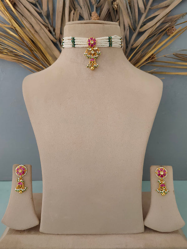 MS1349P - Jadau Kundan Necklace Sets