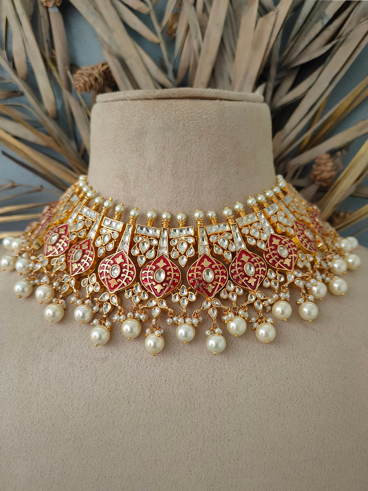MS1350D - Jadau Kundan Necklace Set