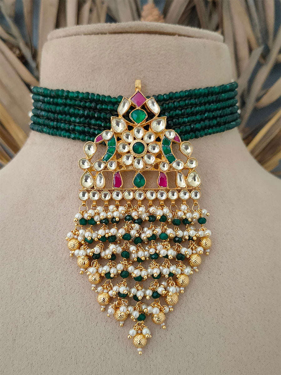 MS1394M - Jadau Kundan Necklace Set
