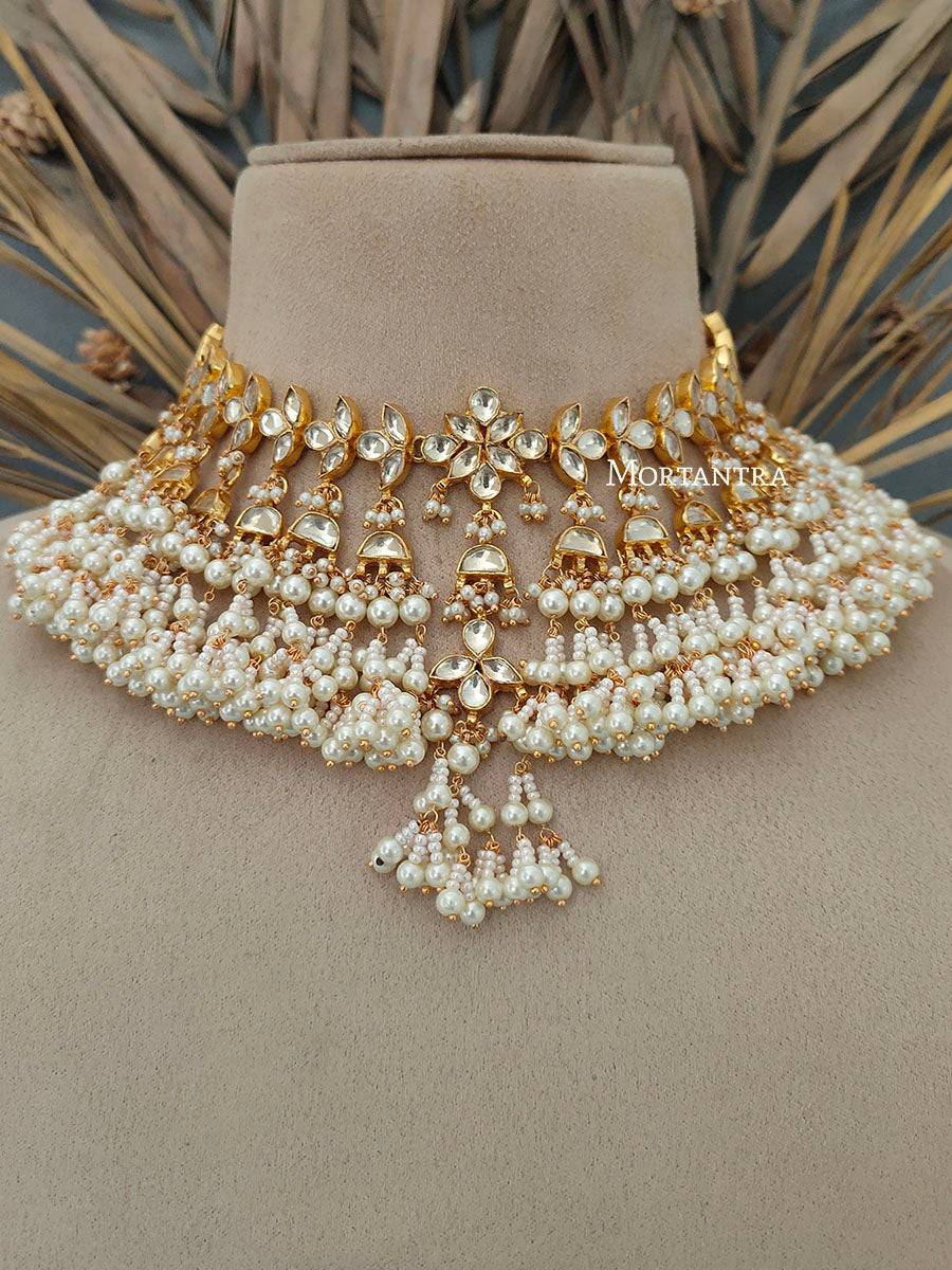 MS1402Y - Jadau Kundan Necklace Set