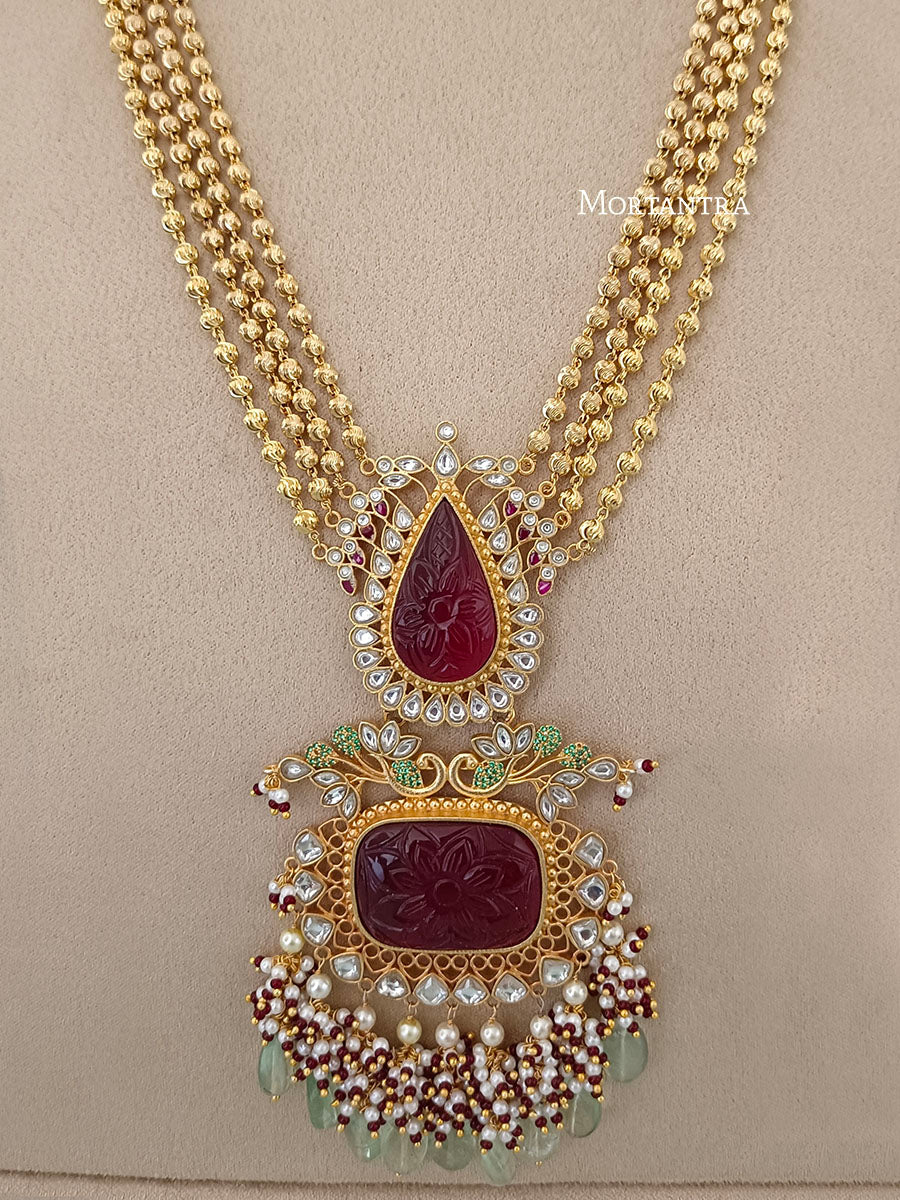 MS1403MR - Jadau Kundan Necklace Set