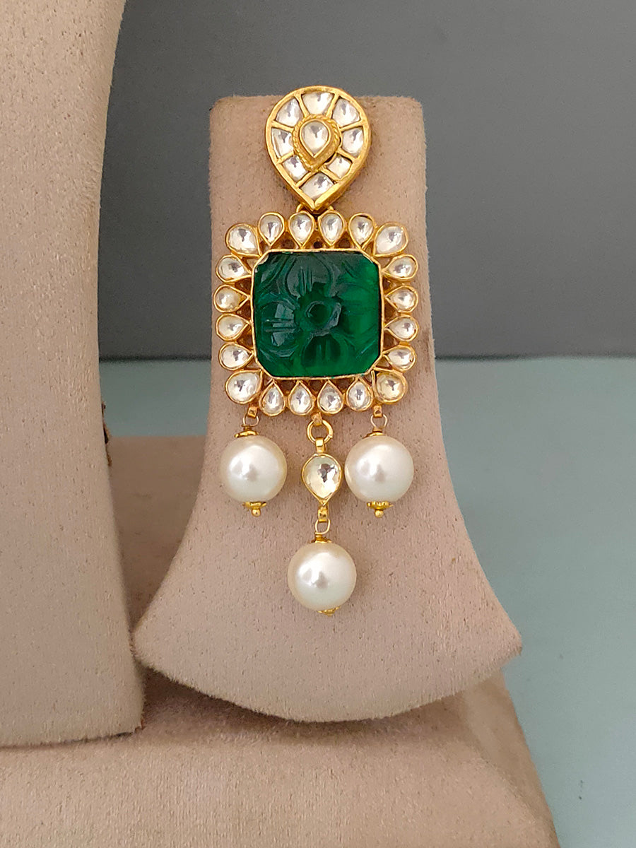 MS1449YGR - Jadau Kundan Necklace Set