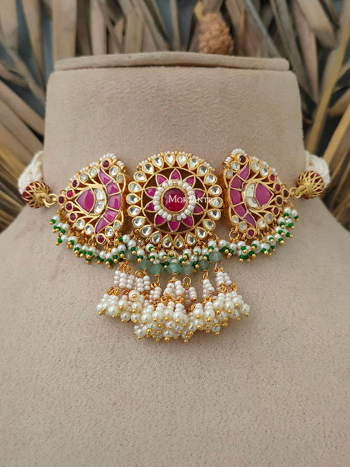 MS1457YP - Jadau Kundan Necklace Set