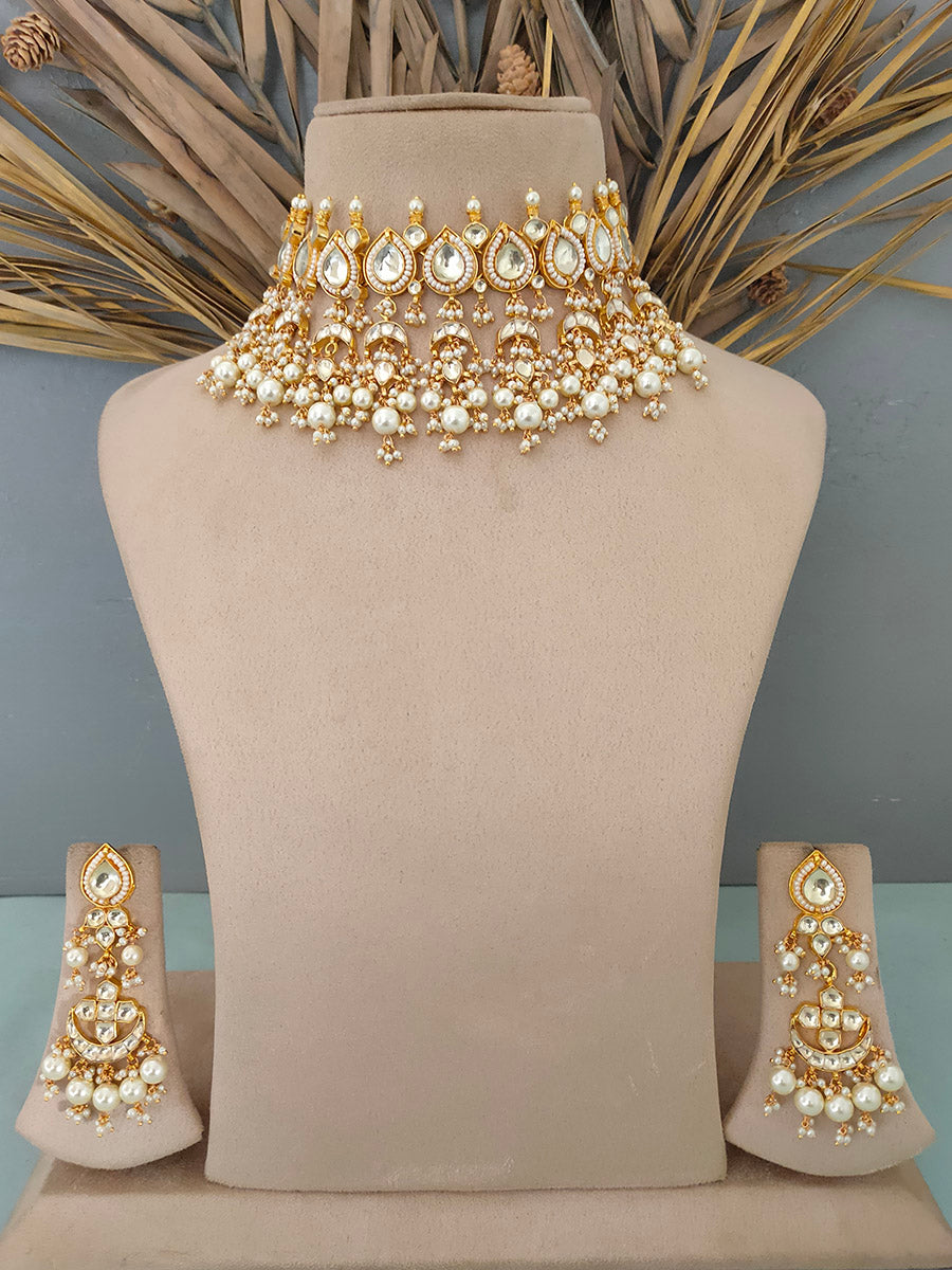 MS1486Y - Jadau Kundan Necklace Set