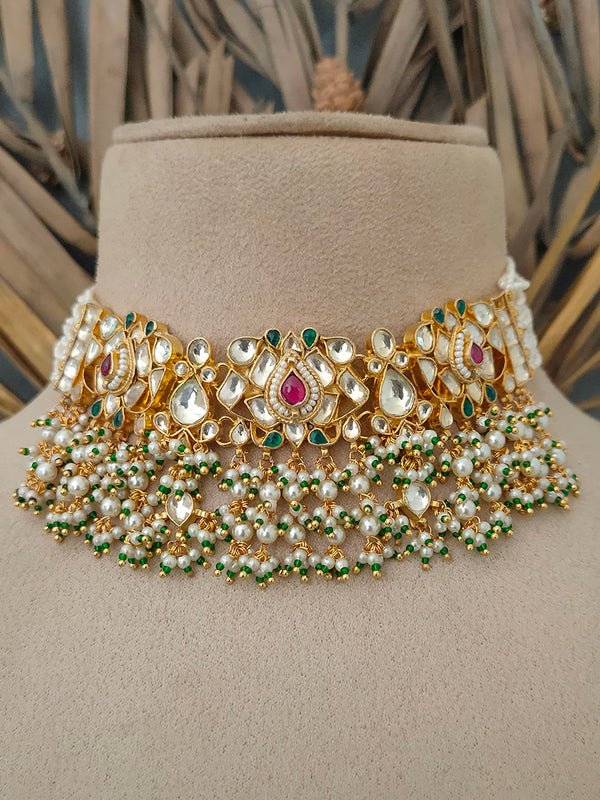 MS1499M - Jadau Kundan Necklace Set