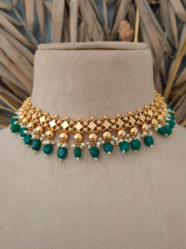 MS1550GR - Jadau Kundan Necklace Set