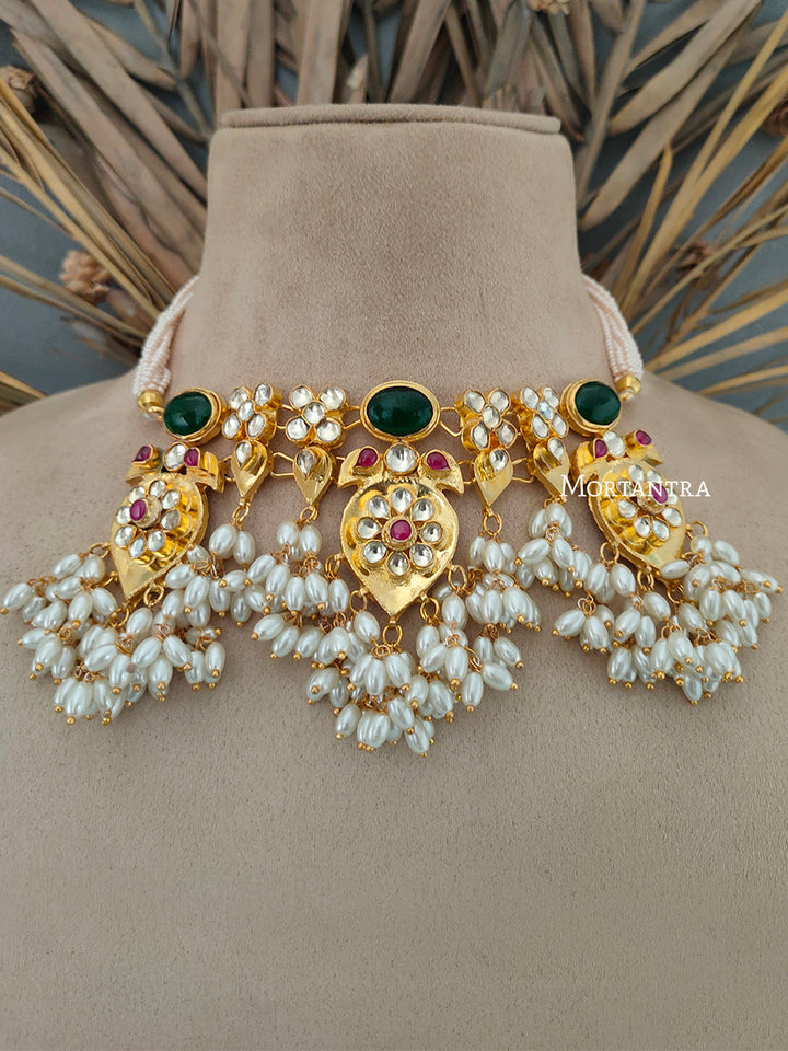 MS1582M - Jadau Kundan Necklace Set