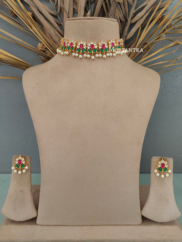 MS1600M - Jadau Kundan Necklace Set