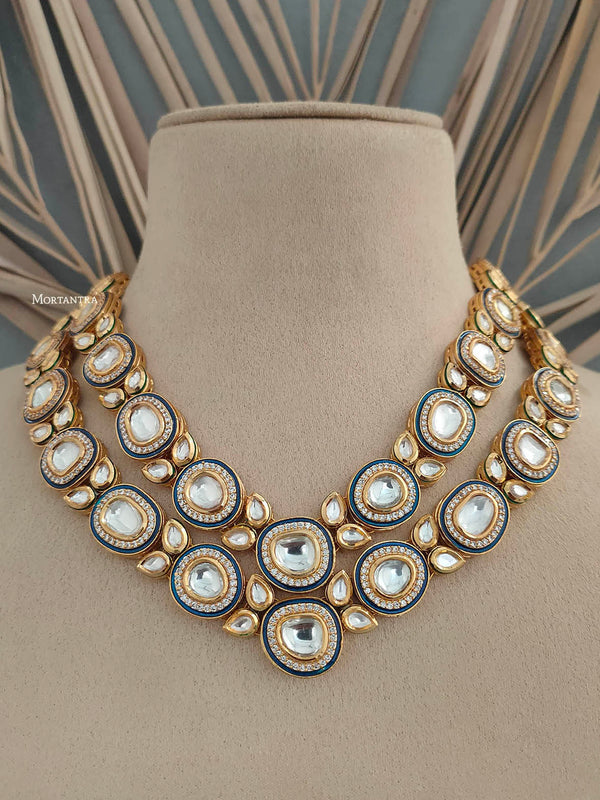 MS160BL - Jadau Kundan Necklace Set