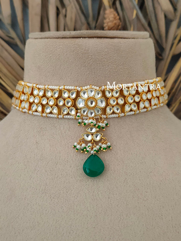 MS1613Y - Jadau Kundan Necklace Set