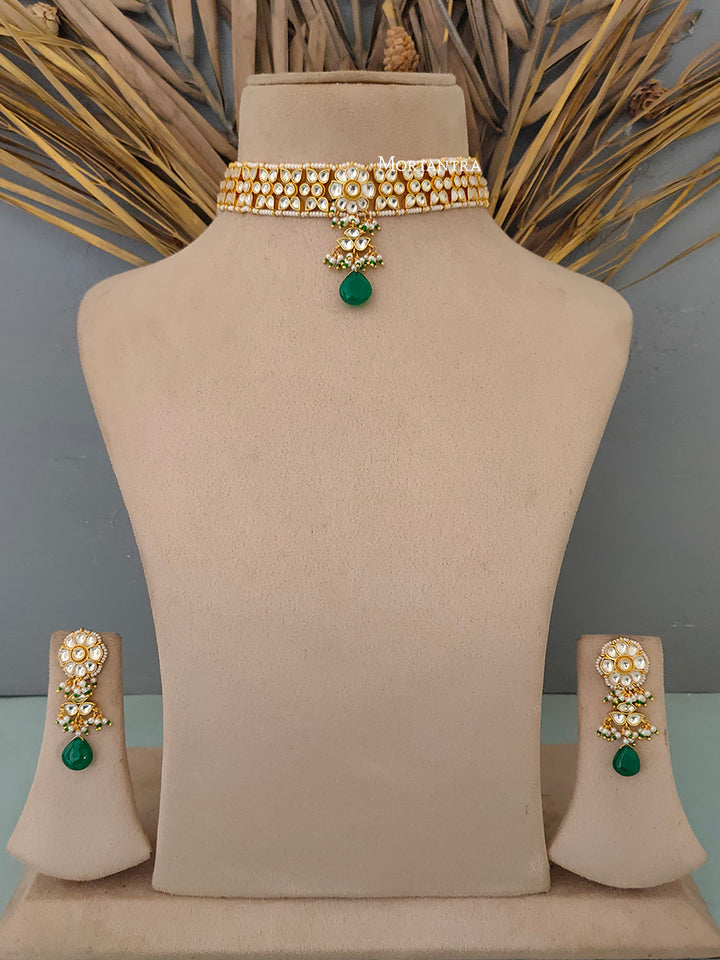 MS1613Y - Jadau Kundan Necklace Set