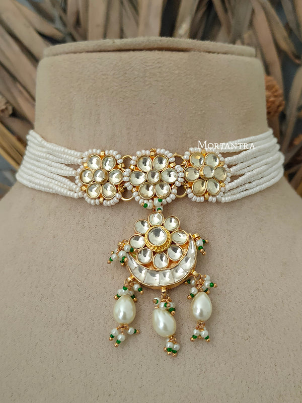 MS1626Y - Jadau Kundan Necklace Set