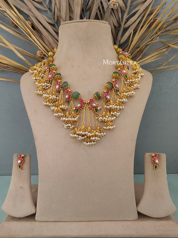MS1646M - Jadau Kundan Necklace Set