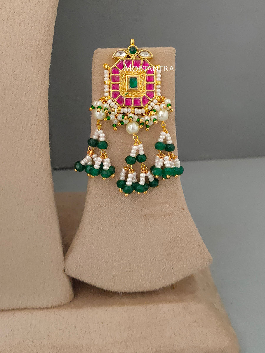 MS1663M - Jadau Kundan Necklace Set