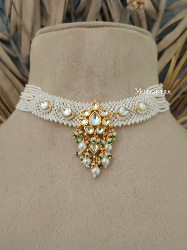MS1673Y - Jadau Kundan Necklace Set