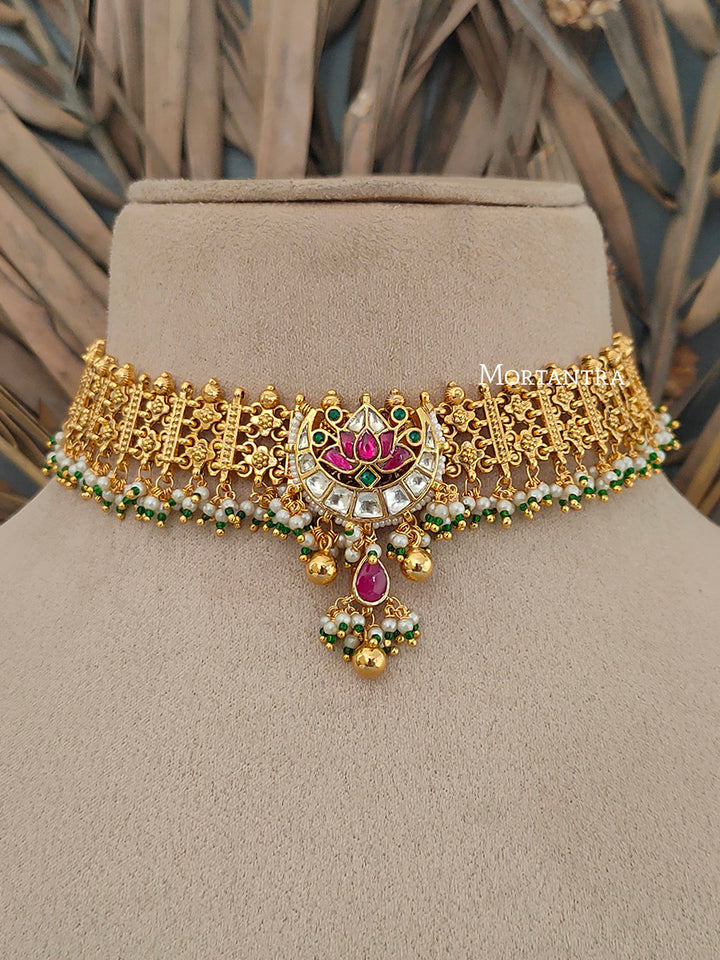 MS1684M - Jadau Kundan Necklace Set