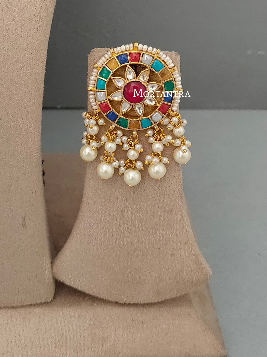 MS1689N - Jadau Kundan Necklace Set