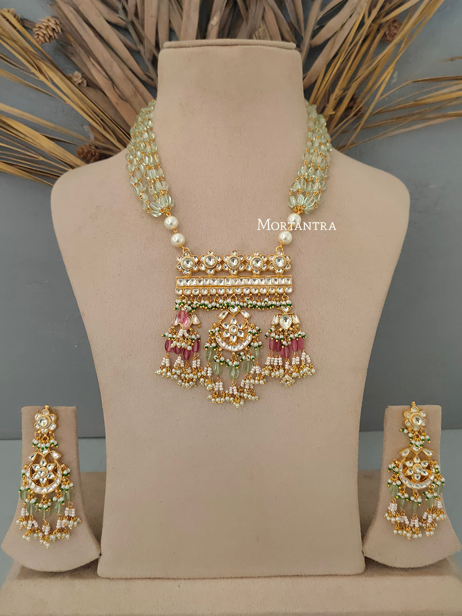 MS1691Y - Jadau Kundan Necklace Set