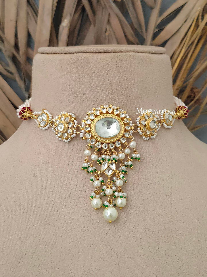 MS1695Y - Jadau Kundan Necklace Set