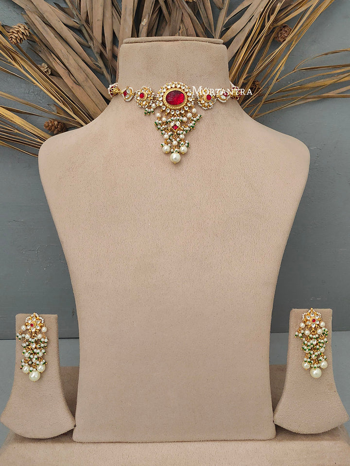 MS1695YR - Jadau Kundan Necklace Set