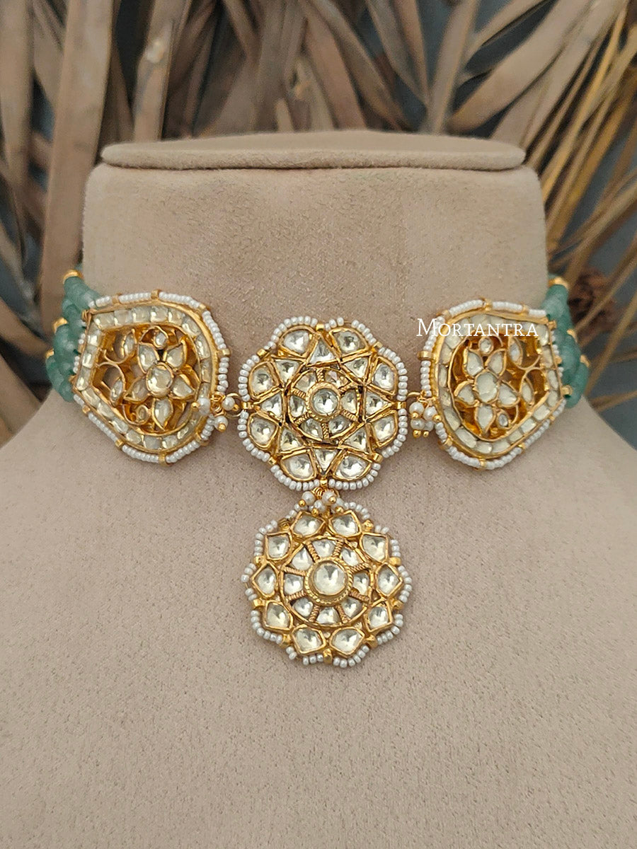 MS1696Y - Jadau Kundan Necklace Set