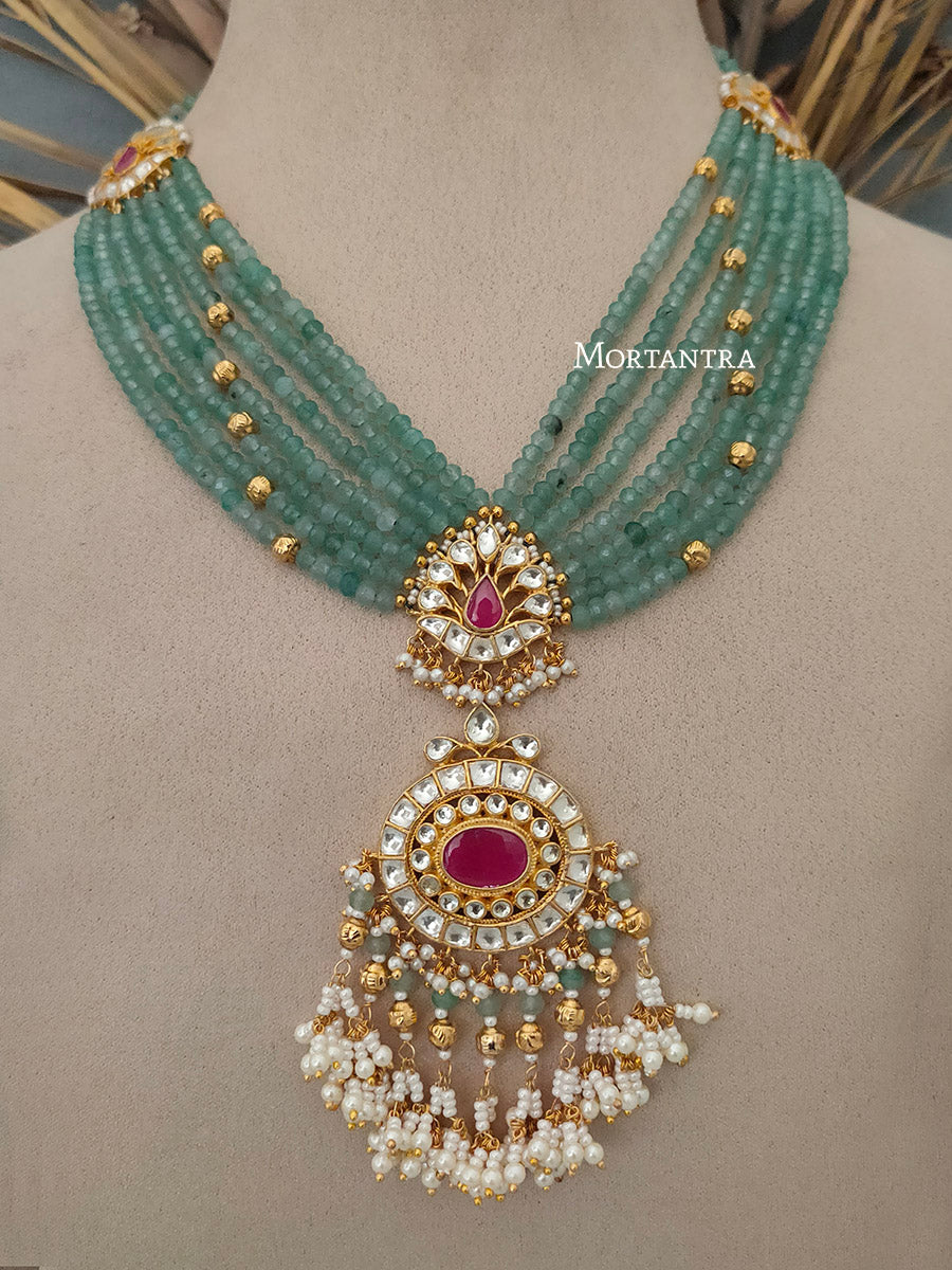 MS1697M - Jadau Kundan Necklace Set