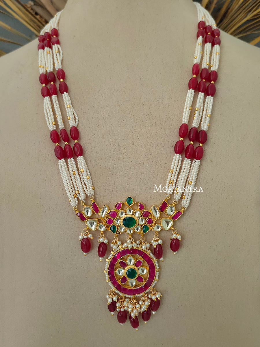 MS1702MA - Jadau Kundan Necklace Set