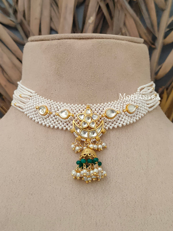 MS1705Y - Jadau Kundan Necklace Set