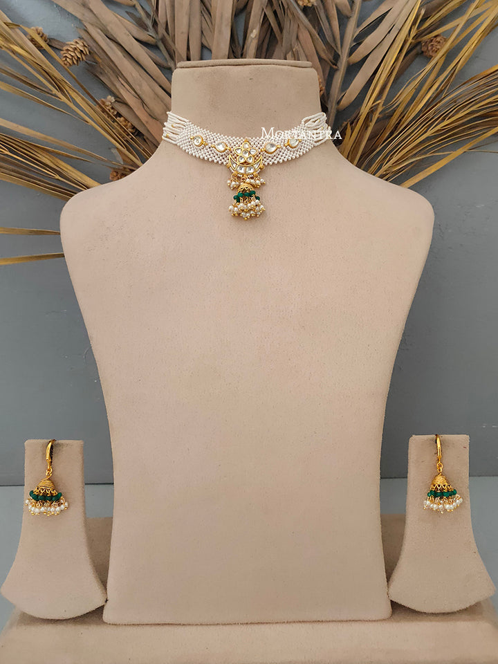 MS1705Y - Jadau Kundan Necklace Set