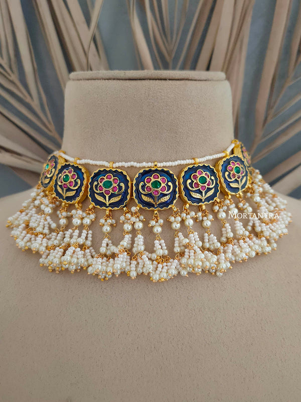 MS1742M - Jadau Kundan Necklace Set