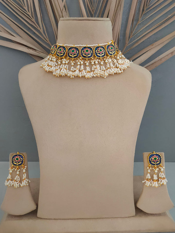 MS1742M - Jadau Kundan Necklace Set