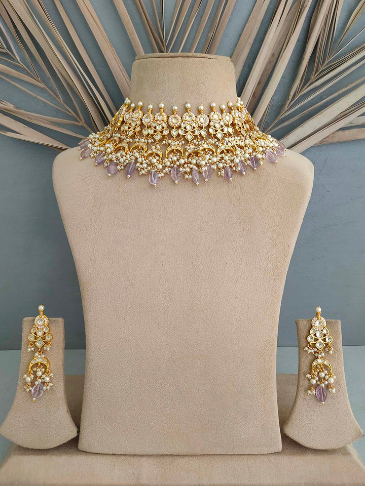 MS1768Y - Jadau Kundan Necklace Set