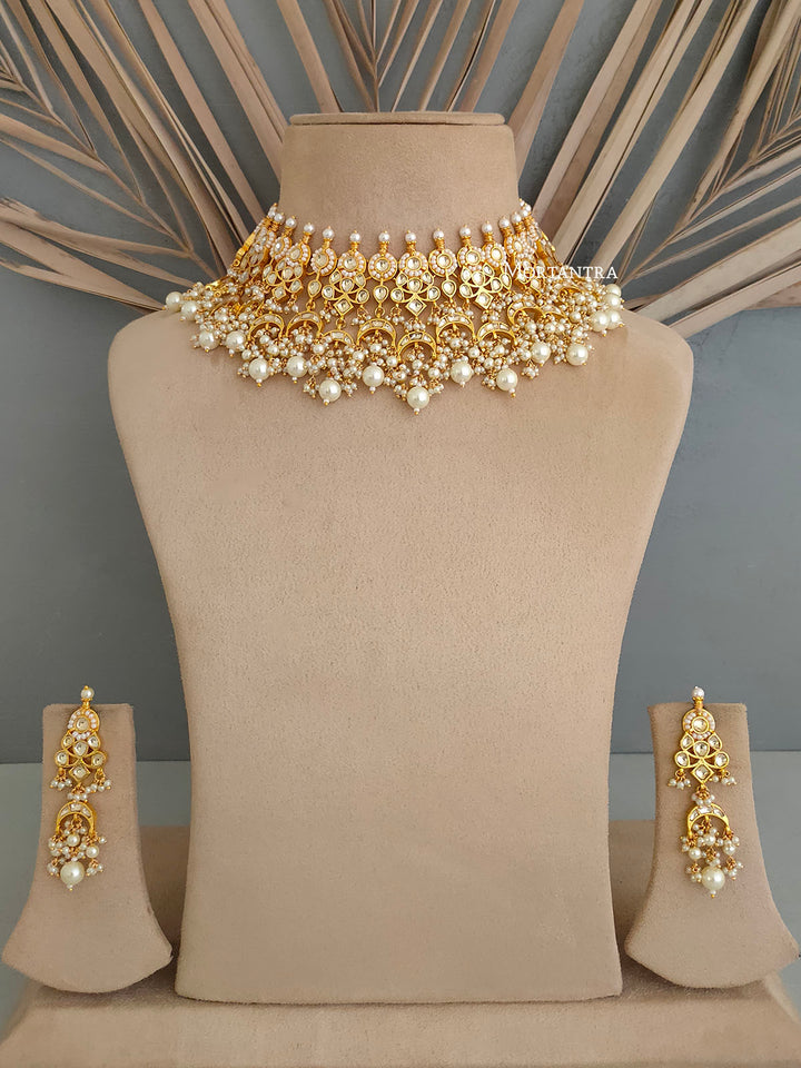 MS1768YB - Jadau Kundan Necklace Set