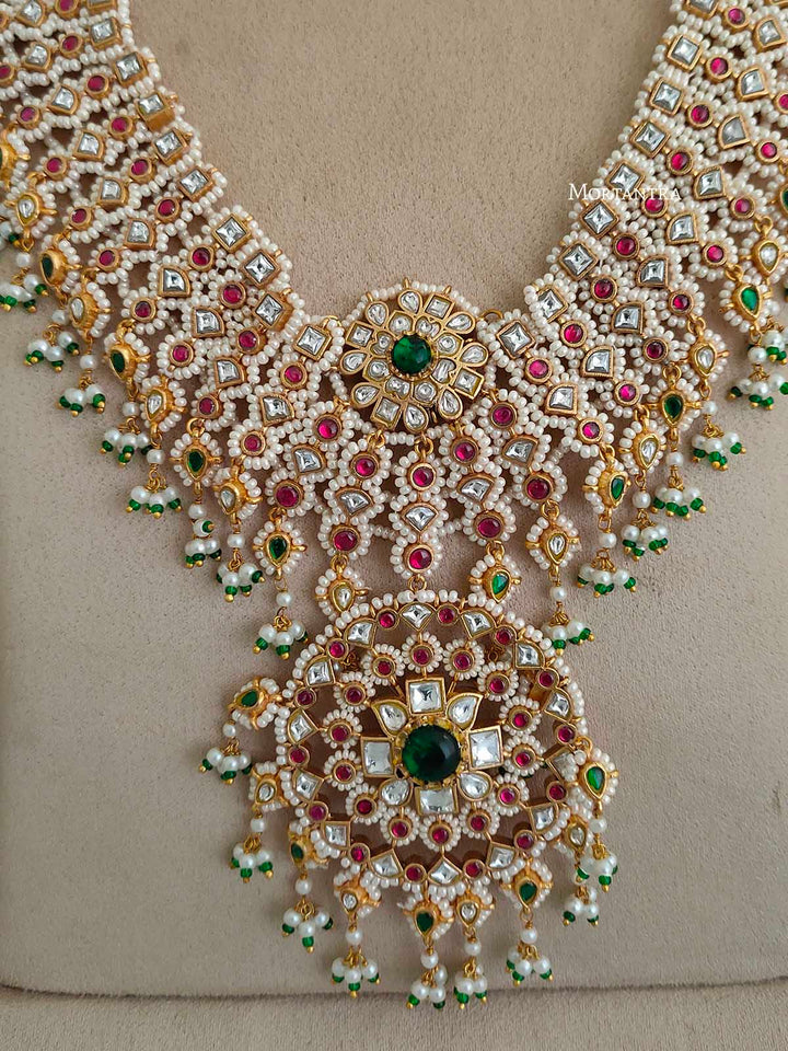 MS1769M - Multicolor Bridal Jadau Kundan Long Necklace Set