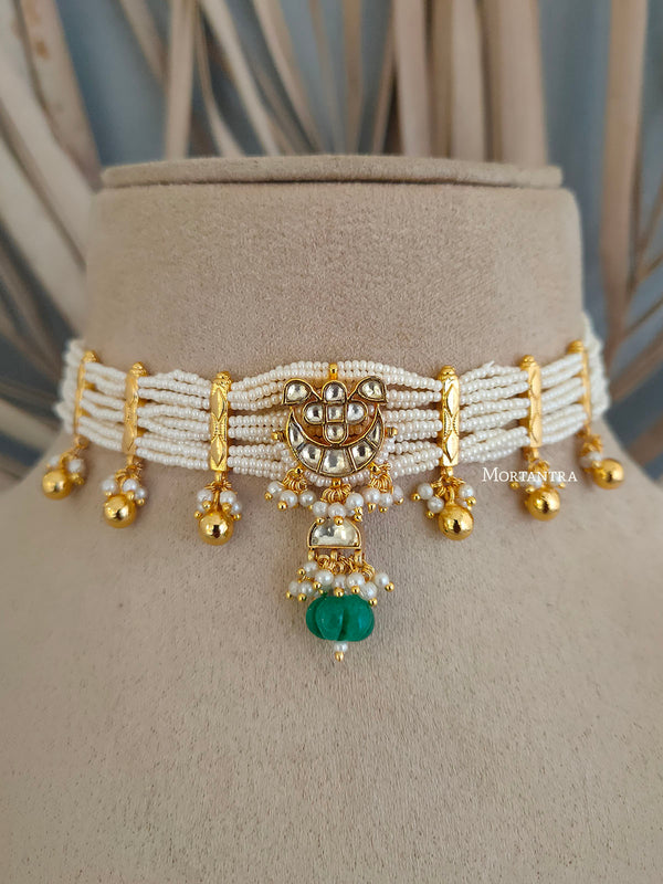MS1770Y - Jadau Kundan Necklace Set