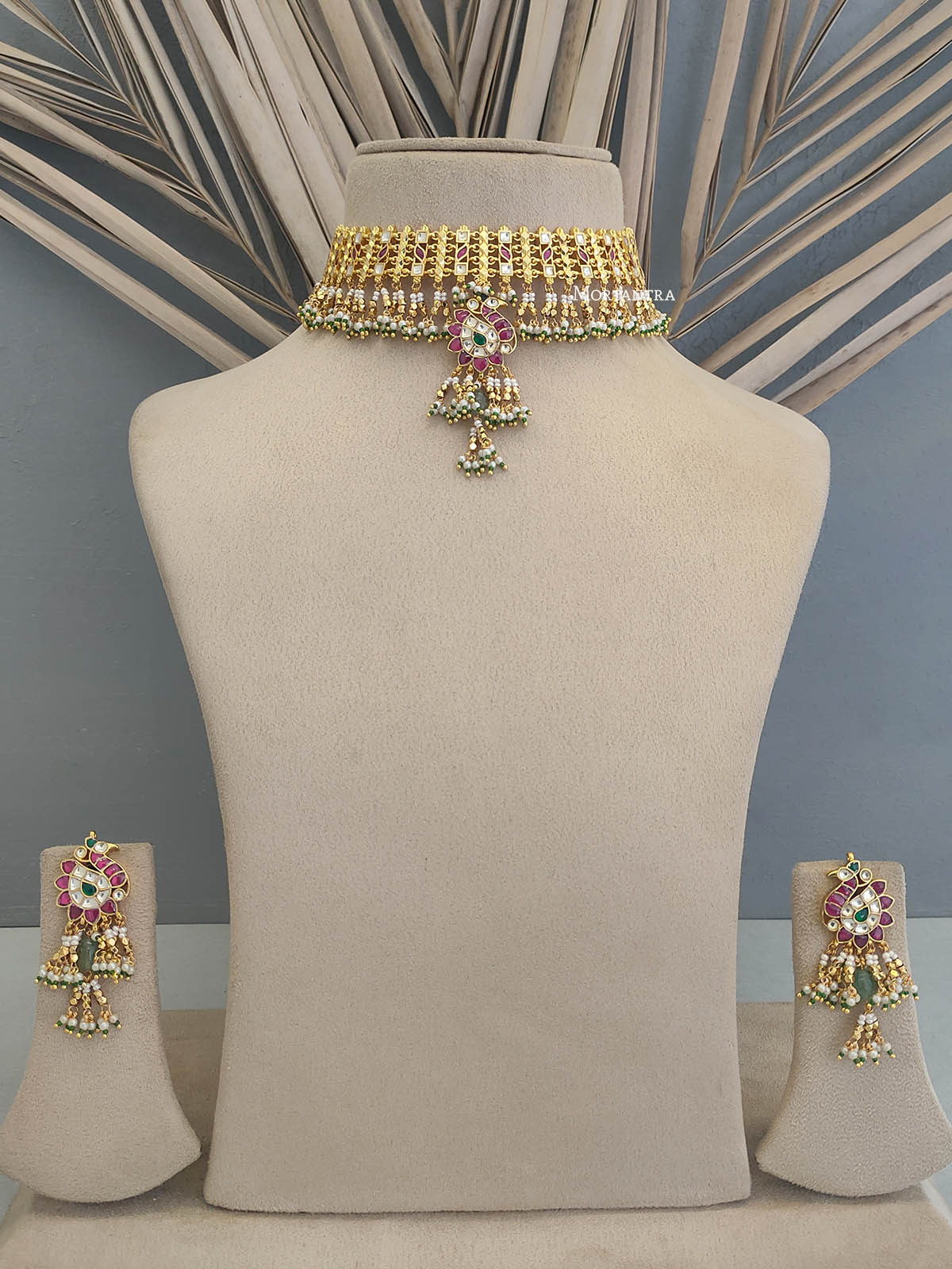 MS1775M - Jadau Kundan Necklace Set