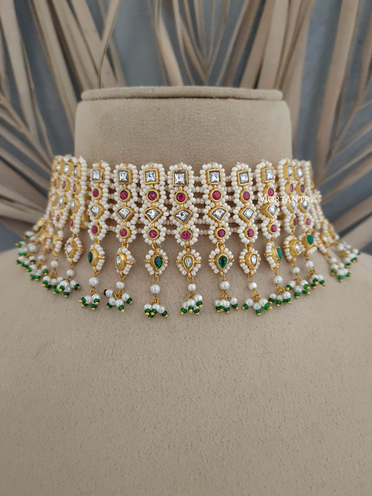 MS1790M - Jadau Kundan Necklace Set