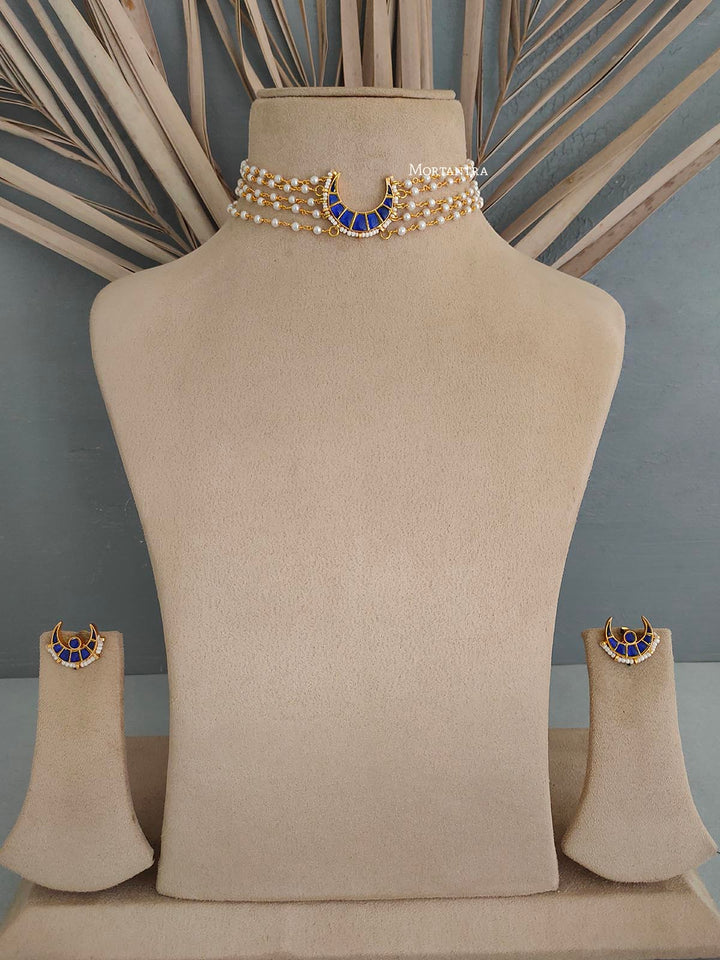 MS1795BL - Jadau Kundan Necklace Set