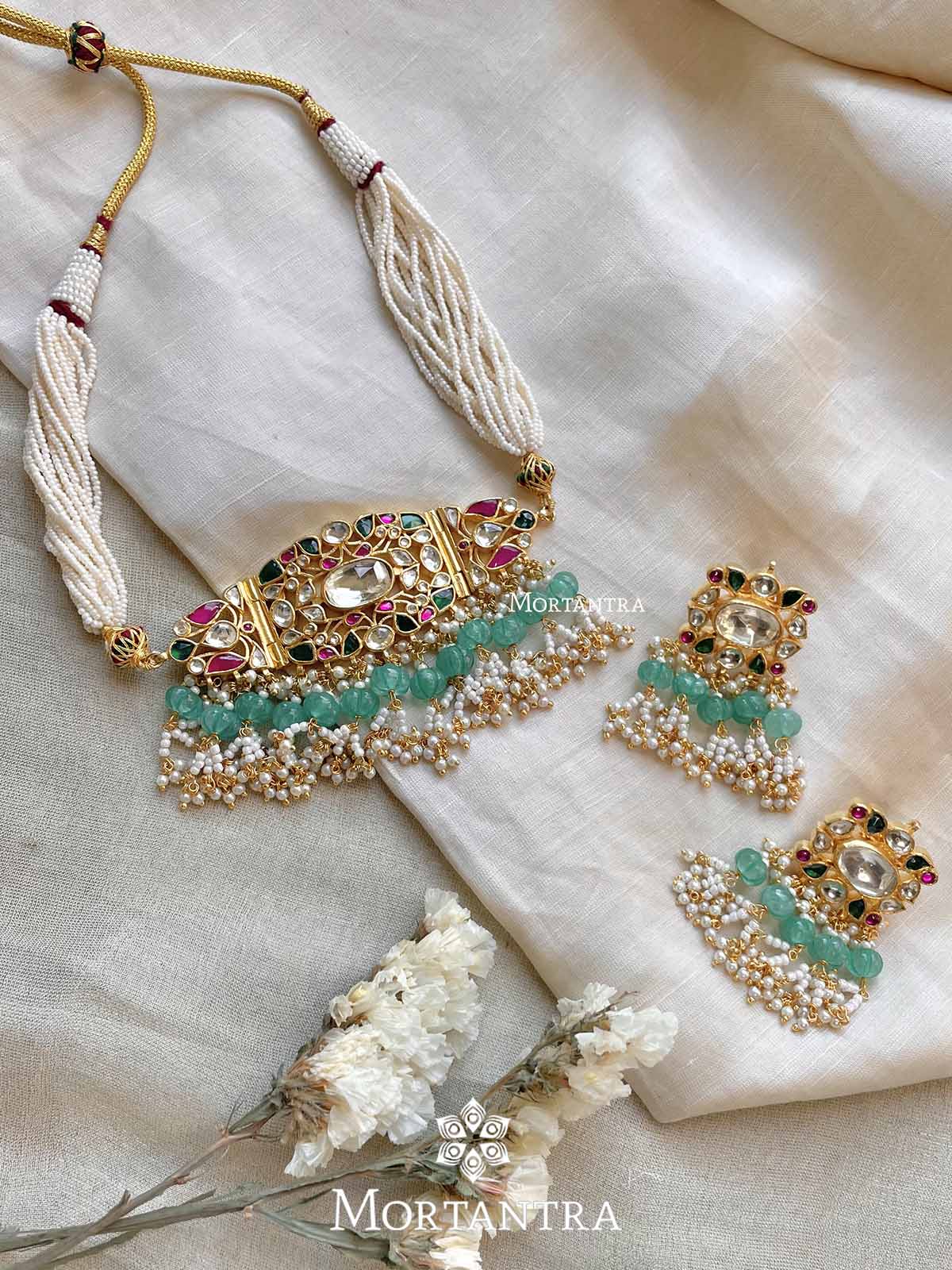 MS1812M - Jadau Kundan Necklace Set