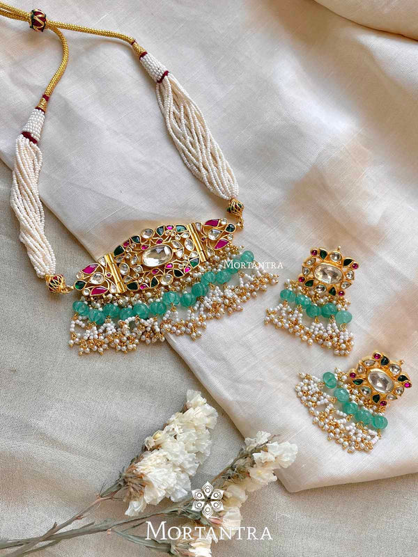 MS1812M - Jadau Kundan Necklace Set