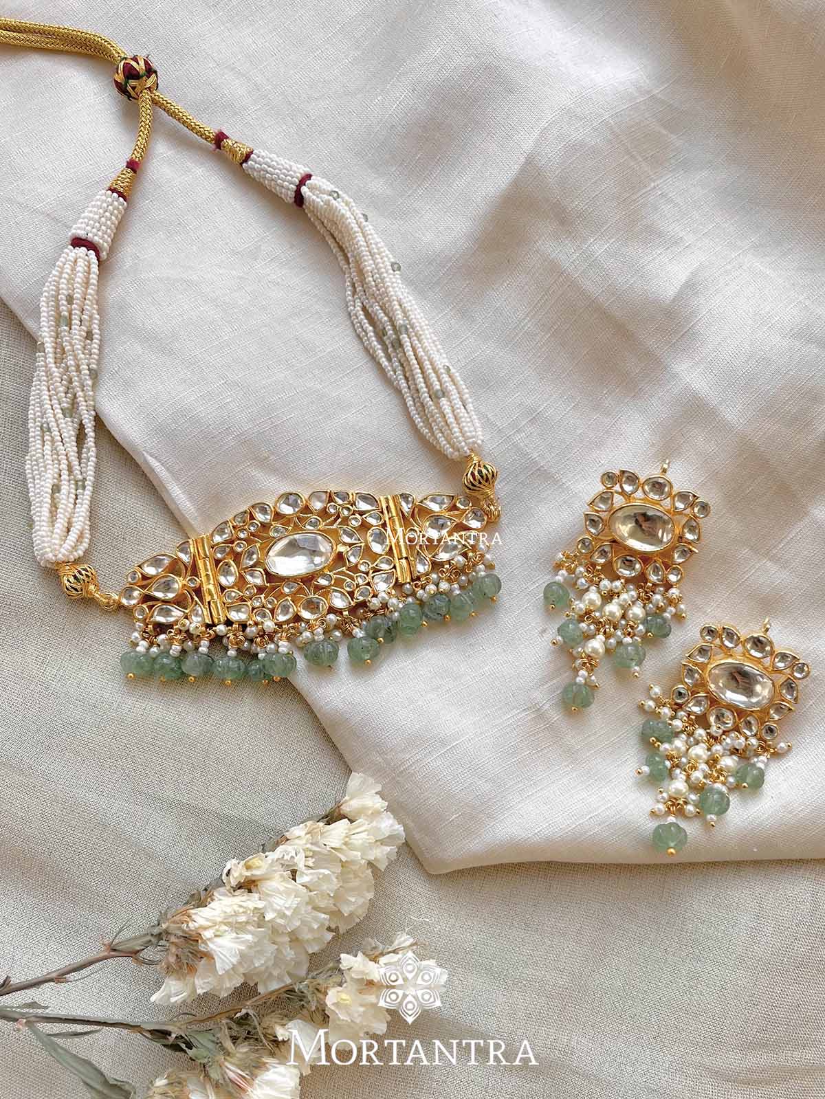 MS1812Y - Jadau Kundan Necklace Set