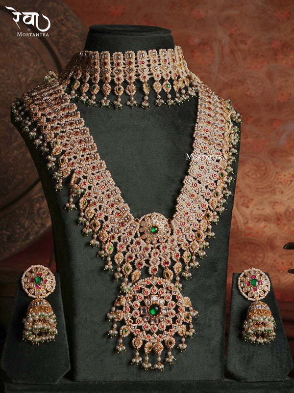 MS1817M - Jadau Kundan Necklace Set